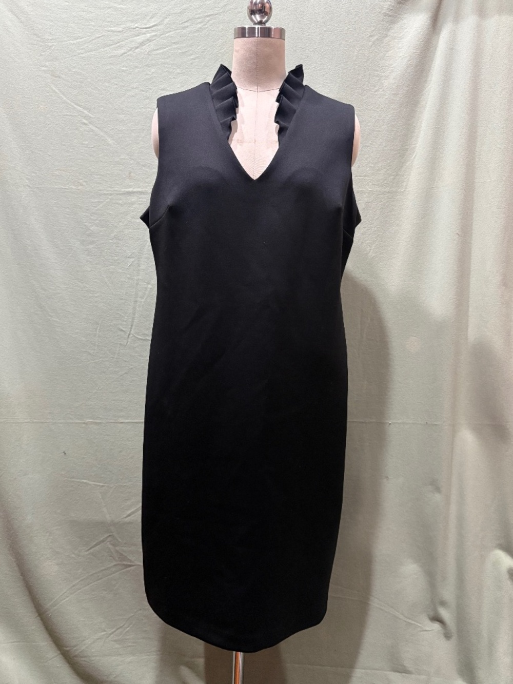 Black Calvin Klein Sleeveless Sheath Dress, Size 14